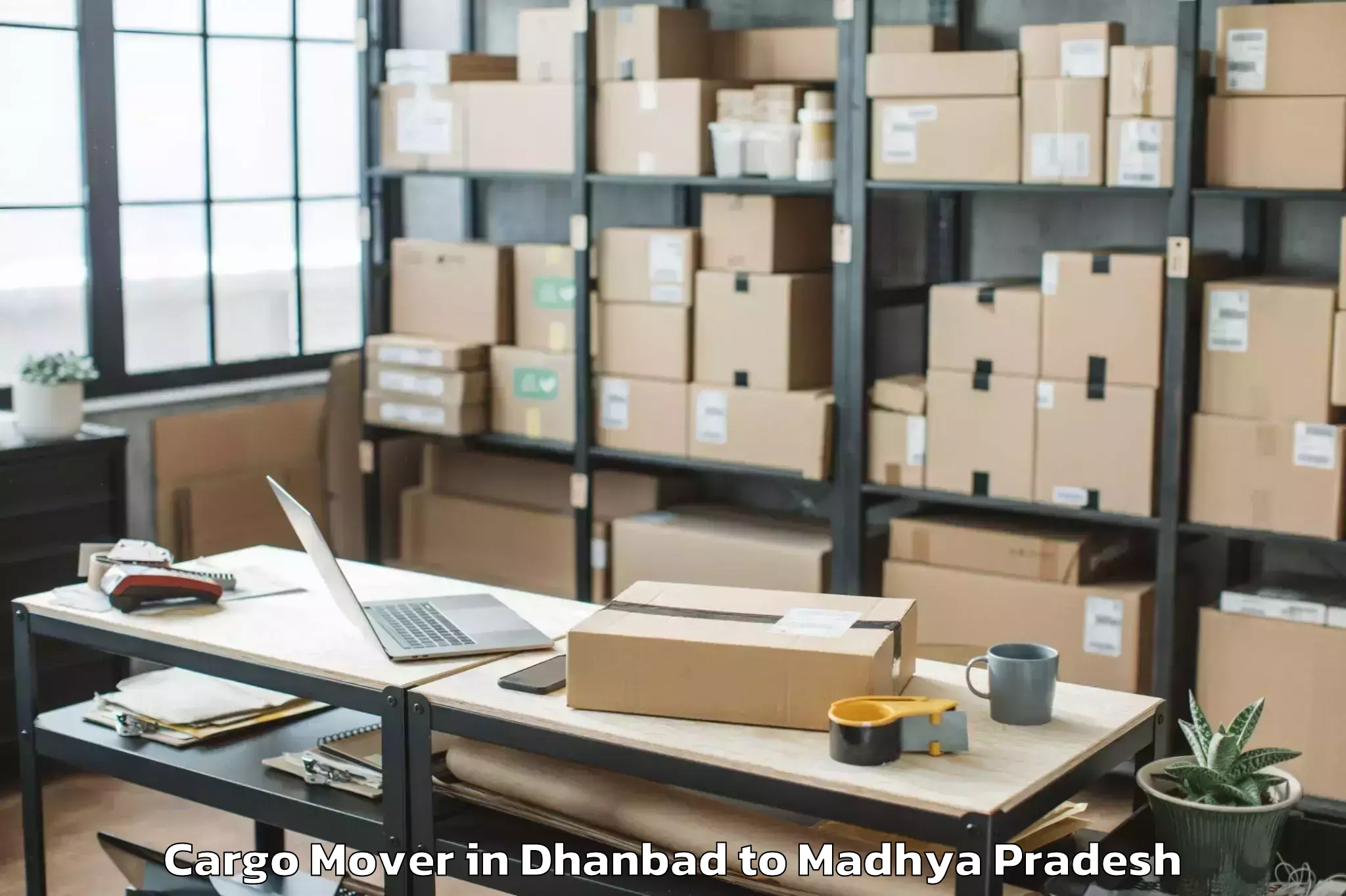 Book Your Dhanbad to Indore Airport Idr Cargo Mover Today